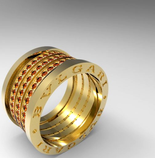 Bulgari ring 2 big 3D Model