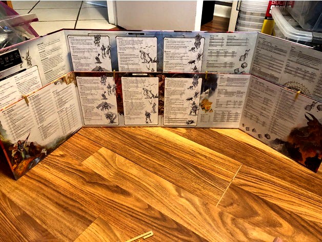 Dungeons and Dragons / D&D Dungeon Master Screen Hooks by gorefish