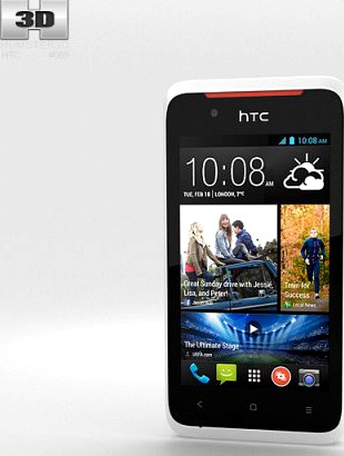 HTC Desire 210 White 3D Model