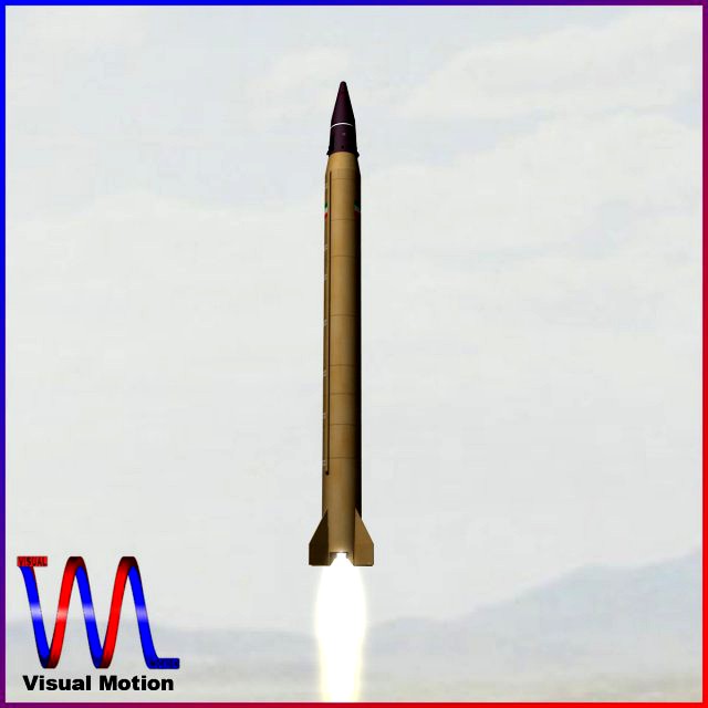 Emad Ballistic Missile 3D Model