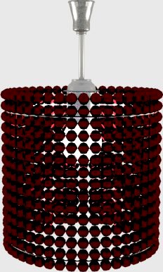 Chandelier with red lampshade 3D Model