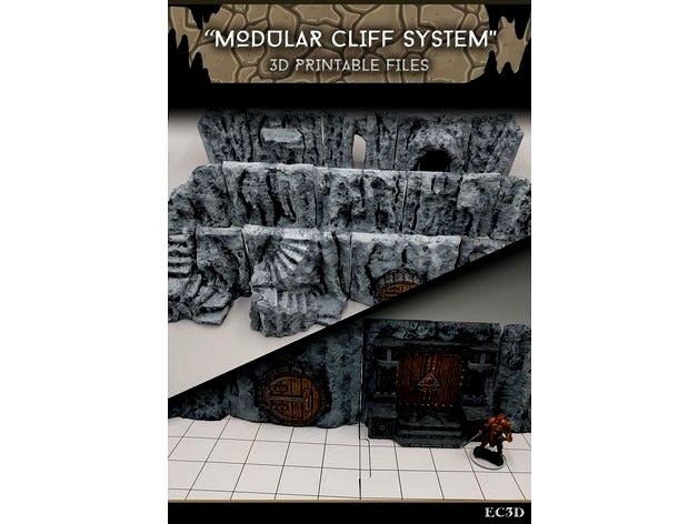 Modular Cliffs - 28mm gaming - Sample Items by ecaroth