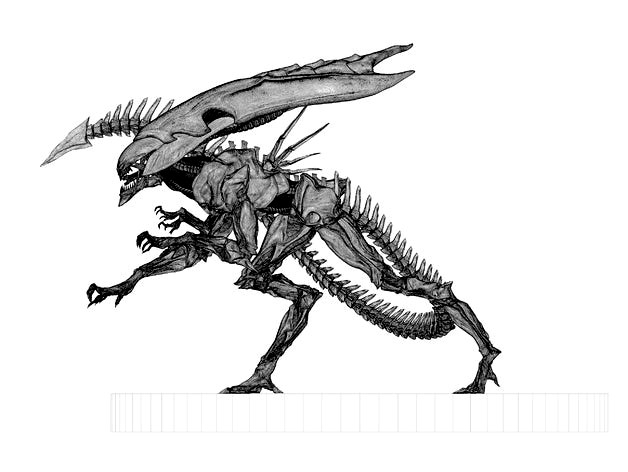 Alien Queen (WIP) by dazzadazzadazzadazza