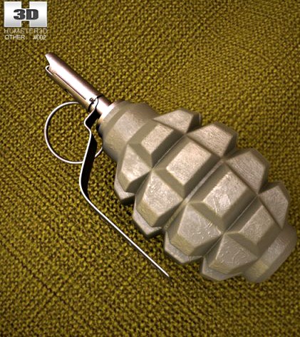 F1 Grenade 3D Model