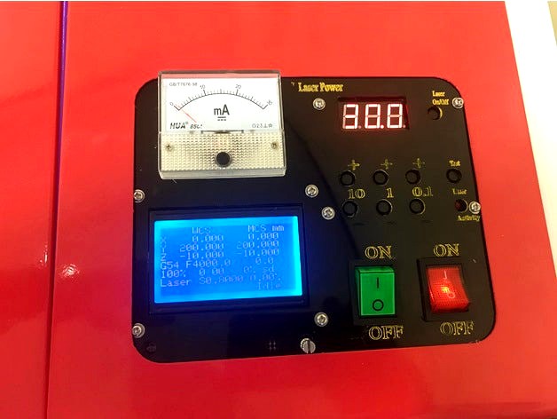 K40 Laser custom control panel - Digital + C3Dmini by plocher