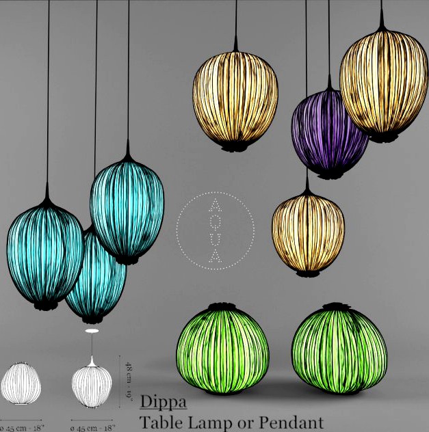 Aqua-Creations DippaTable Lamp or Pendant 3D Model
