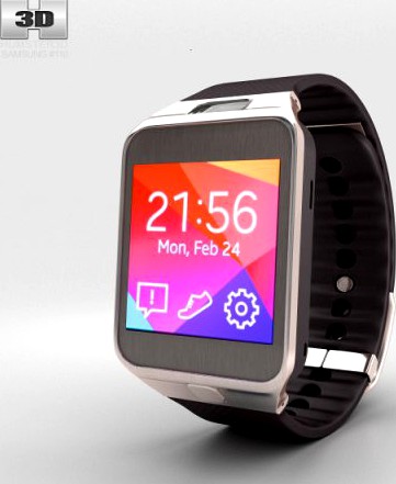 Samsung Galaxy Gear 2 Gold Brown 3D Model