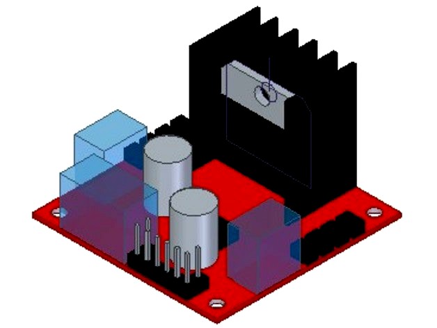 L298N motor driver by guillaumedeboosere
