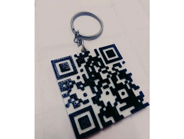 Valentine day QR code keychain by Zeitbomb
