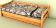 Simple wooden bed 3D Model