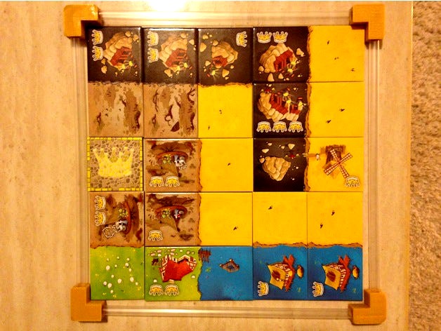 Kingdomino 5x5 border boundary using straws by 3E8