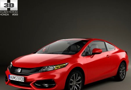 Honda Civic coupe 2014 3D Model