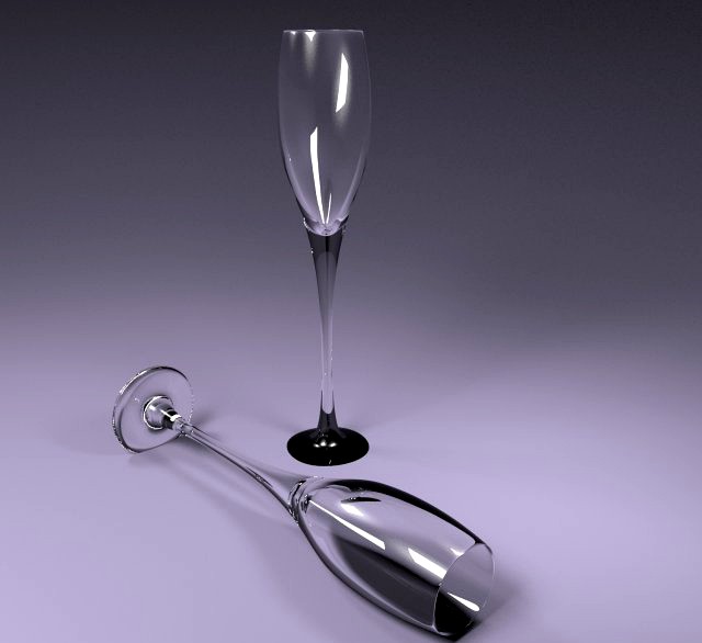 Two glasses of glass 3D Model