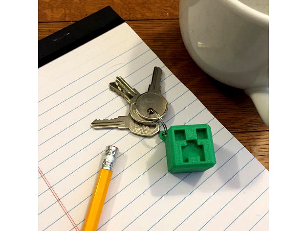 Creeper Keychain by CompleteCircuit