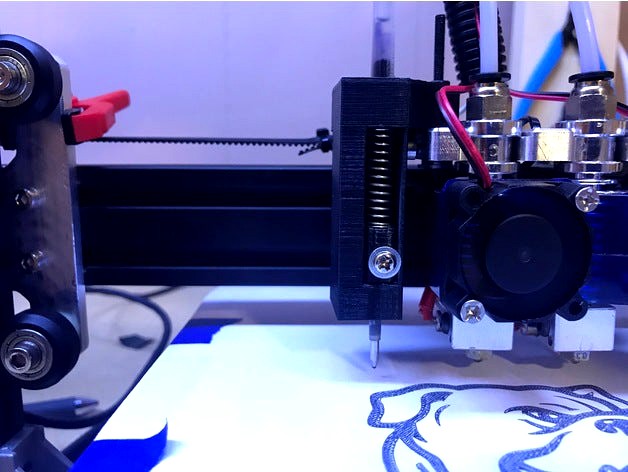 Spring-loaded Ballpoint Pen Holder by masterlights1