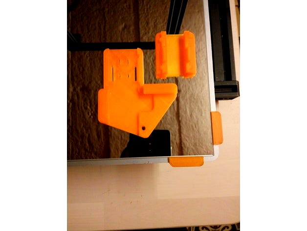 Ikea LOTS mirror bed bracket for CR-10 with cable strain relief by ozfunghi