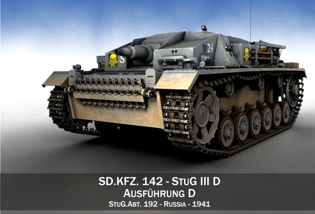 StuG III Ausf D StuG Abt 192 3D Model