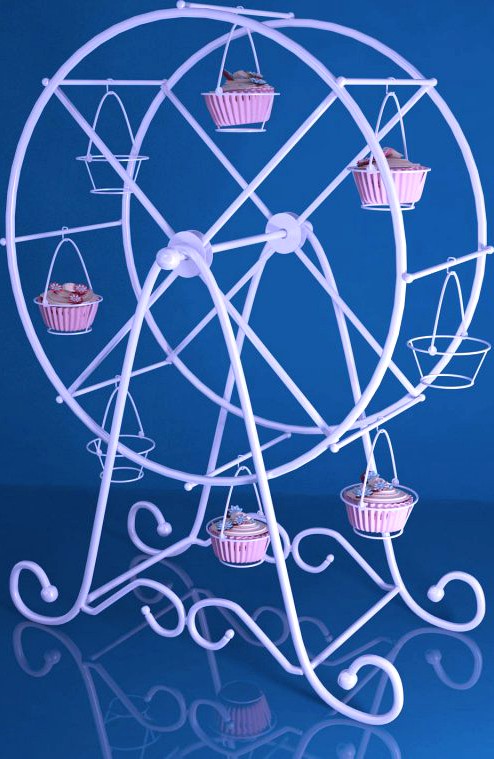 Wheel Cupcake Holder 3D Model