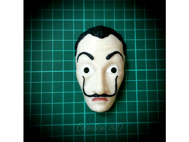 mascara de dali - la casa de papel by nicolasreynoso