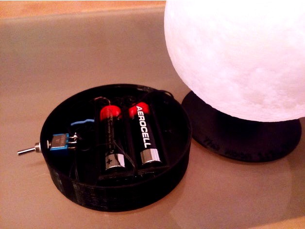AA Battery base for glowing moon by Nick_Groot