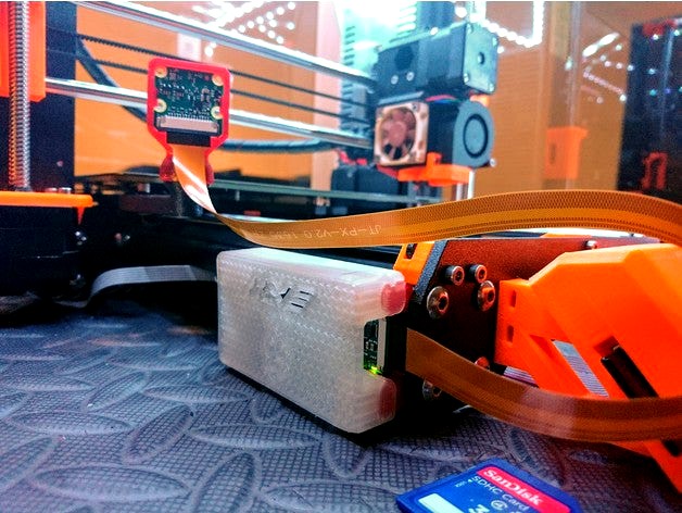 Raspberry PI Zero W and camera v2 Mount for Original Prusa MK3 by alessandroame