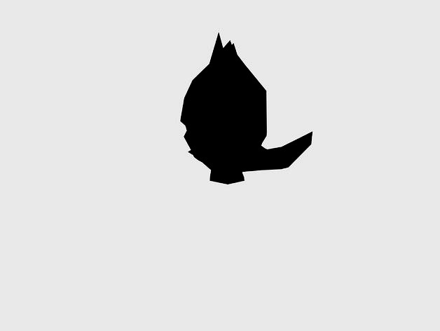 Low-poly gengar silhouette by psubocz