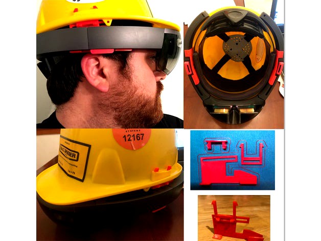 Hardhat clips for Hololens. REV 2 & REV 3 by Erieforage