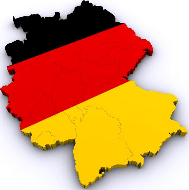 Map of Germany 3D Model