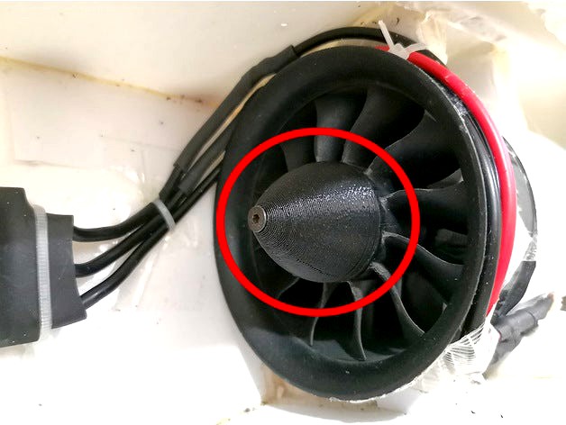 FMS 70mm EDF Fan Cap Replacement by edwardchew