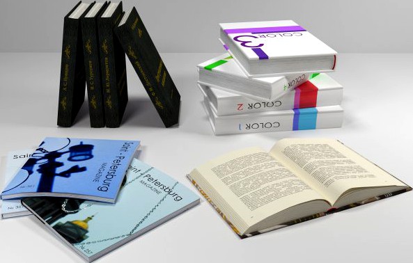Set of books 3D Model