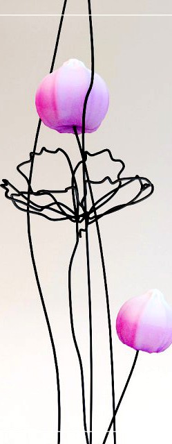 Flowers with wire 3D Model