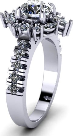 Love Rose Engagement Ring 3D Model