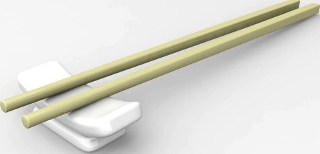 Ivory Chopsticks 3D Model
