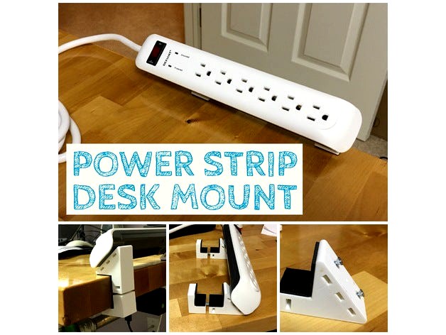 Power Strip Desk Mount by ragingcomputer