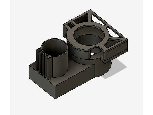 Suction nose for CNC Stepcraft (to connect a vacuum cleaner) by AlphonseZeratul