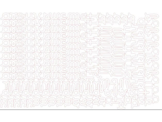 Movable Alphabet cursive montessori medium wide for laser cutting by ...