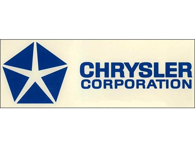 1960's Chrysler Corporation Logo Sign Litho by chryslerjunkandstuff
