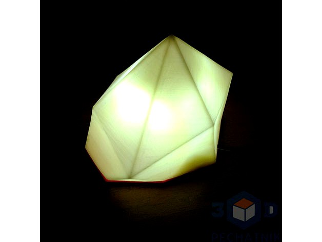 Crystal night lamp (night light) by 3dpechatnik