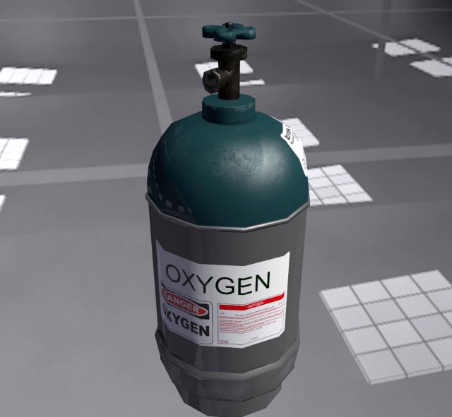 Low-poly gas oxygen ballon 3D Model