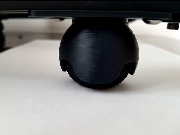 CR-10 Squash ball (& racquetball) feet + Y axis extra feet (40x20 t/v slot profile/extrusion) by stevenfayers