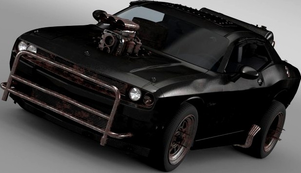 Mad Max Fight Interceptor Dodge Challenger 2015 3D Model