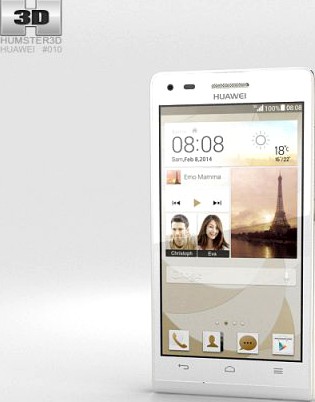 Huawei Ascend P7 Mini White 3D Model