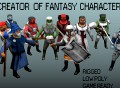 Fantasy characters pack 3D Model