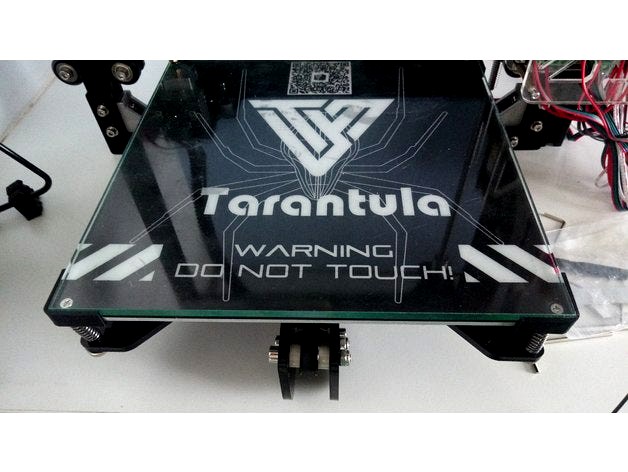 Angle bracket for glass on heat bed by lucaslandim