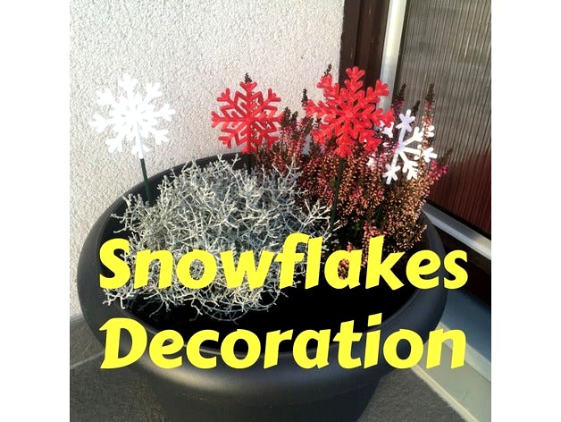 Flowerpot snowflake decoration  by Hony