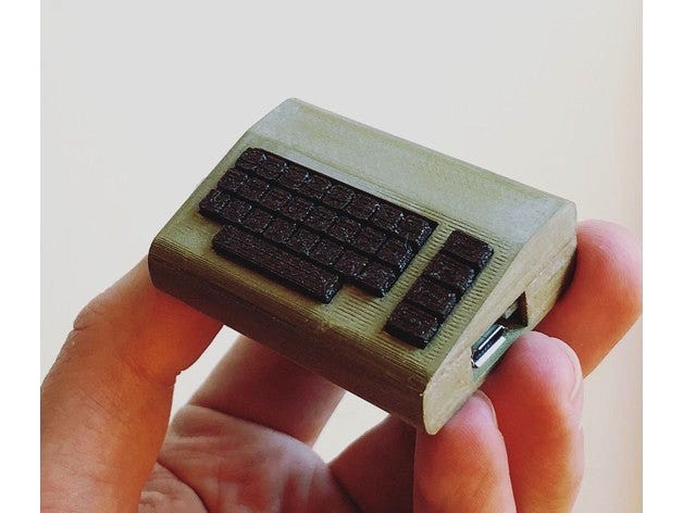 Mini Commodore C64 with space for Wemos D1 mini ESP8266 microcontroller by alexmordue
