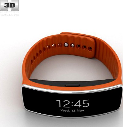 Samsung Gear Fit Orange 3D Model