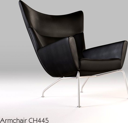 Armchair CH445 3D Model