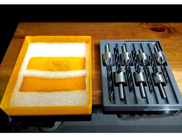 Box for LIDL PARKSIDE Wood Drill Bits with Countersink  by GinoPP