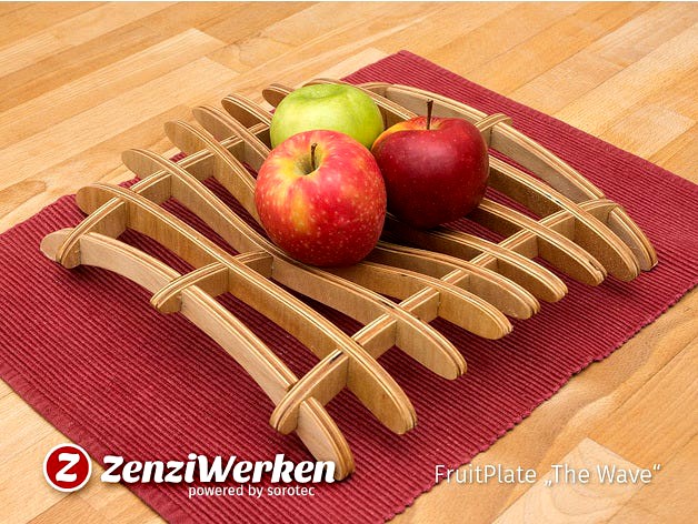 FruitPlate "The Wave" cnc/laser by ZenziWerken